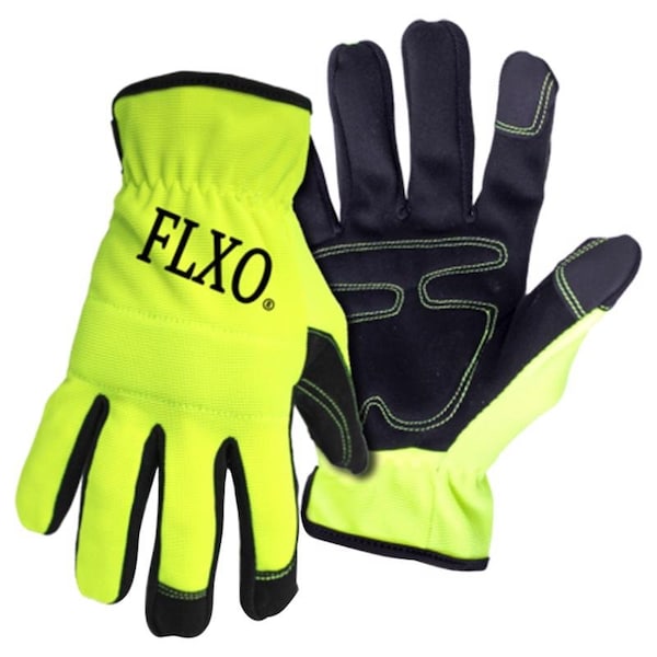 Boss Boss FLXO Men's Outdoor Open Cuff Mechanic's Glove High-Vis Green L 1 pair B52121-L - main
